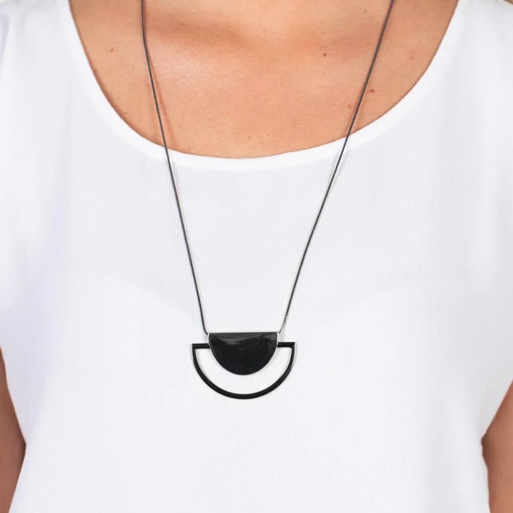 Paparazzi Jewelry Accessories - Lunar Phases - Black Necklace - Vintage